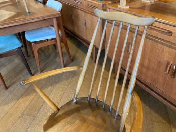 【ダブルデイ/アンティーク/家具】Ercol Quaker Arm Chair（2606-043）アーコール クエーカー アームチェア（ダイニングチェア/サイドチェア/ミッドセンチュリー/ビンテージ/ナチュラル/英国/イギリス/マーガレットハウエル）
